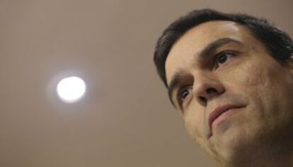 El secretario general del PSOE, Pedro Sánchez, este jueves