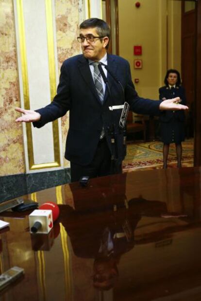 El presidente del Congreso, Patxi López, ayer en la Cámara baja.