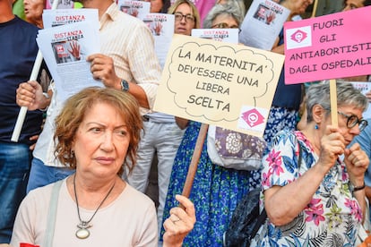 Manifestación derecho al aborto en Italia