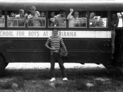 Estudiantes de la Escuela para Varones de Marianna, en 1957.