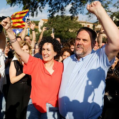 Dvd 1221 (12-07-24). La secretaria general de ERC, Marta Rovira, y el expresidente del partido, Oriol Junqueras, se reencuentran en Cantallops (Girona)