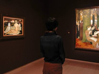 Aspecto de la exposición 'Impresionistas y Postimpresionistas, el nacimiento del arte moderno', en la Fundación Mapfre en 2013. 
