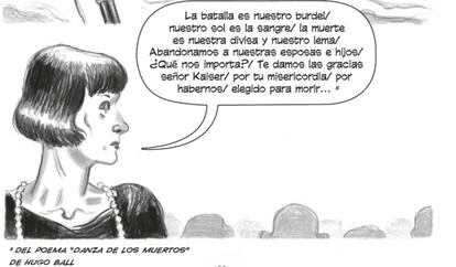 Viñeta de la novela gráfica 'El ángel dadá'