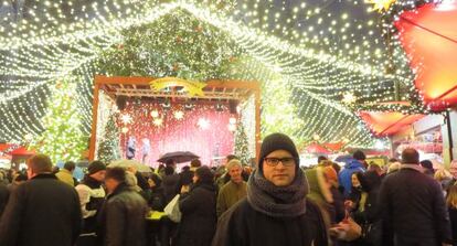 Juan Pedro Segura, en un mercado navide&ntilde;o de Colonia (Alemania).