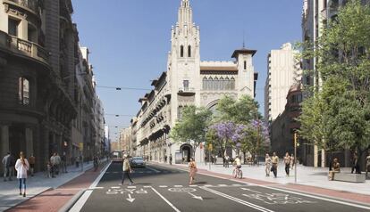 Imatge virtual d'un dels traçats de la futura Via Laietana.