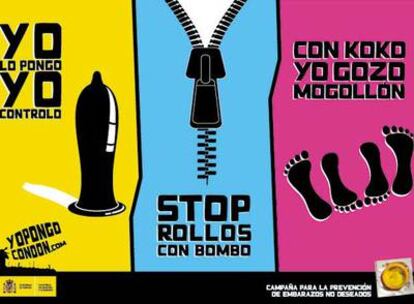 Uno de los carteles de la campaña de Sanidad para prevenir los embarazos no deseados y abortos