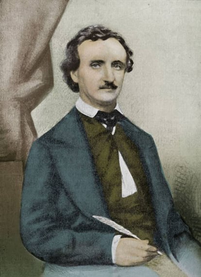 Edgar Allan Poe (Boston, 1809 - Baltimore, 1849) se alistou no Exército quando ainda era menor de idade. Foi mandado para o pelotão de artilharia, não gostou e pediu licença. No fim, os 5 dólares mensais que recebia durante essa breve etapa nos quartéis acabariam sendo o único salário estável que ganhou em toda a sua vida. Poe quis se dedicar profissionalmente à literatura, um ofício então exercido por aristocratas ociosos e outras pessoas com possibilidades, e acabou se saindo muito mal. Nunca conseguiu sustentar sua família. Escrevia como freelancer (inclusive depois de morto: em 1860, 11 anos após a morte do autor, uma médium teve a suprema ousadia de publicar uma coleção de poemas ‘ditados’ pelo fantasma de Poe), mas quase sempre para revistas e editoras de segunda, que o recompensavam de maneira mesquinha e miserável, barganhando até o último centavo. Nem mesmo o sucesso de seu poema ‘O Corvo’ ou de seu conto ‘O Escaravelho de Ouro’ lhe rendeu o suficiente para deixar de passar apertos por uma época. Seu triste enterro, em Baltimore, diante de sete pessoas, é a prova mais eloquente do fracasso em vida deste grande gênio maldito, um esforçado homem das palavras. Na imagem, Edgar Allan Poe em 1849.