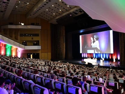 Una imagen de la 26ª Conferencia General del Consejo Internacional de Museos (ICOM), celebrado en el Centro de Congresos de Praga.