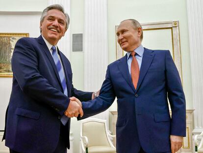 Alberto Fernandez y Vladimir Putin