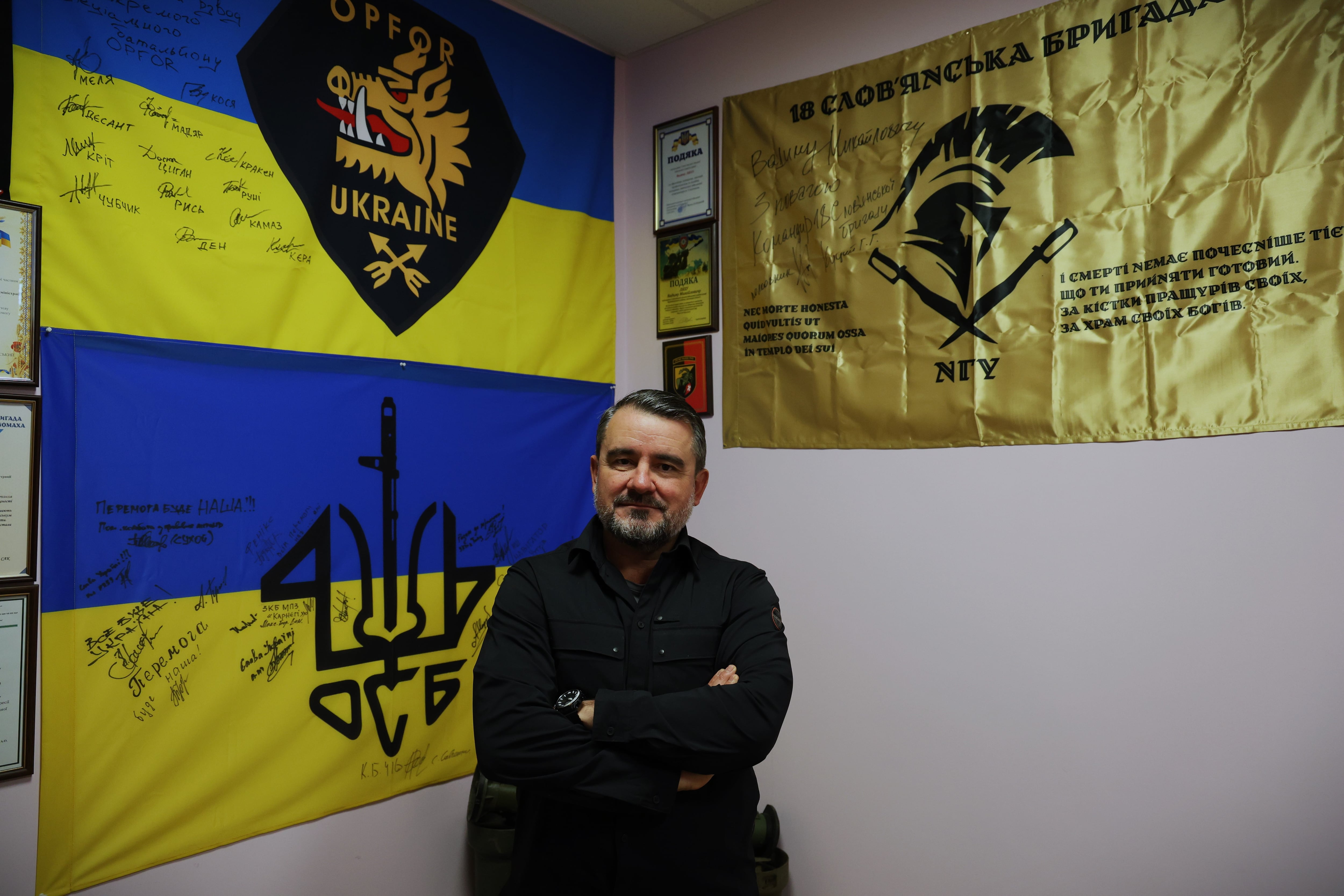 Vadim Lyakh, alcalde de Sloviansk, durante la entrevista con EL PAÍS el 24 de octubre.