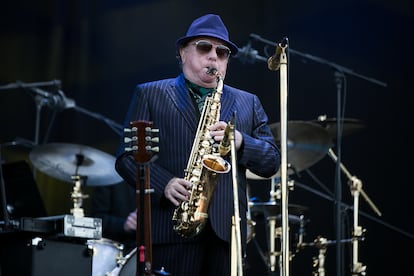 Van Morrison, durante un concierto en el Primavera Sound de 2017.