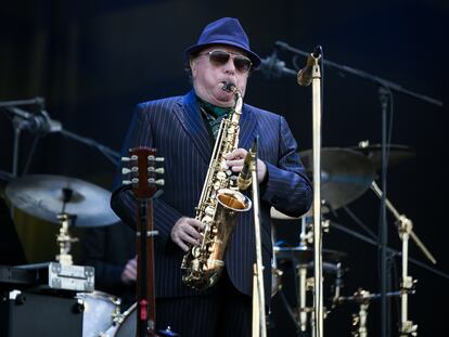 Van Morrison, durante un concierto en el Primavera Sound de 2017.