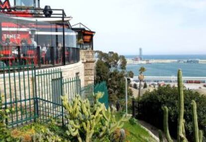 Terraza del restaurante Martínez, en Barcelona.