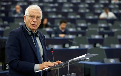 El Alto Represente de la UE para la Política Exterior, Josep Borrell, se dirige el pasado día 11 a la Eurocámara. 
