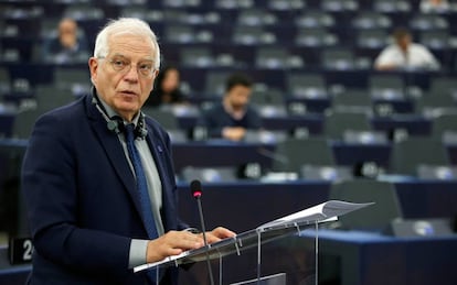 El Alto Represente de la UE para la Política Exterior, Josep Borrell, se dirige el pasado día 11 a la Eurocámara. 