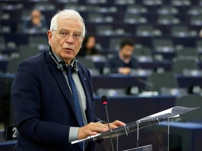 El Alto Represente de la UE para la Política Exterior, Josep Borrell, se dirige el pasado día 11 a la Eurocámara. 