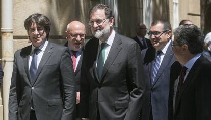 Carles Puigdemont y Mariano Rajoy, líderes de la exCDC y del PP, respectivamente.