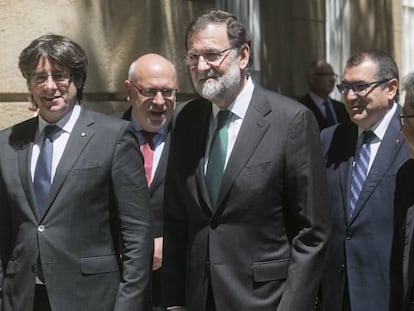 Carles Puigdemont y Mariano Rajoy, líderes de la exCDC y del PP, respectivamente.