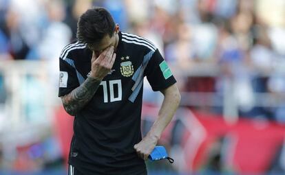 Messi, tras el partido Argentina-Islandia.