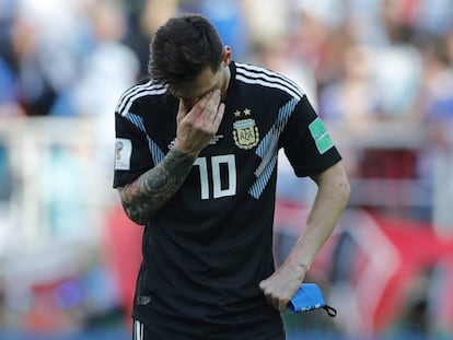 Messi, tras el partido Argentina-Islandia.