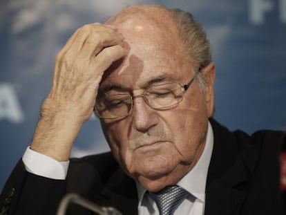 Blatter en una conferencia en Marruecos en 2014.