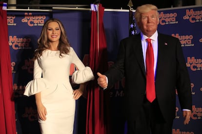 Melania Trump, primera dama de Estados Unidos, se unió a la figura de cera de su esposo Donald en 2017.