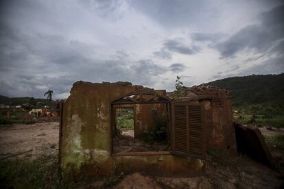 Una casa destruida en el poblado de Bento Rodrigues.