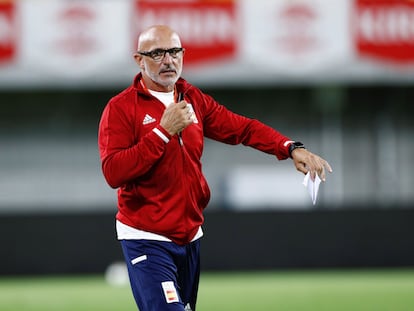 De la Fuente durante un entrenamiento en Japón.