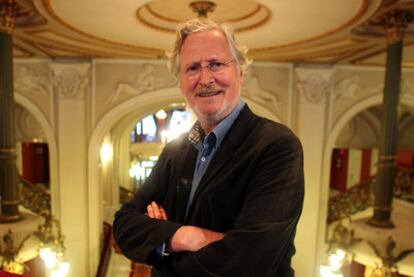 El actor Xabier Elorriaga, ayer en el Teatro Arriaga.