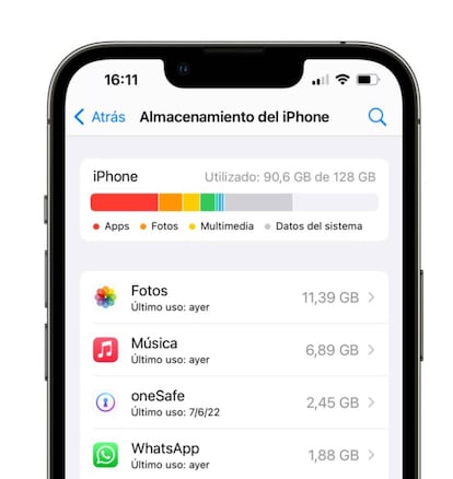 Apps en un iPhone