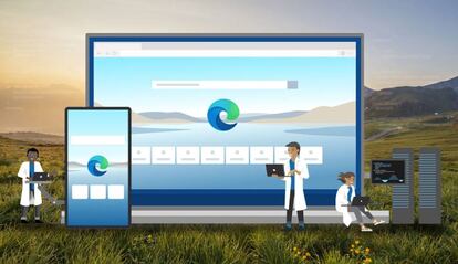 Microsoft Edge en varios dispositivos.