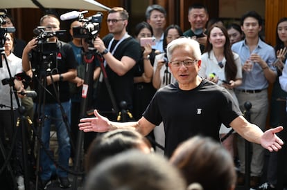 Jensen Huang, CEO de Nvidia, en su último viaje a China.