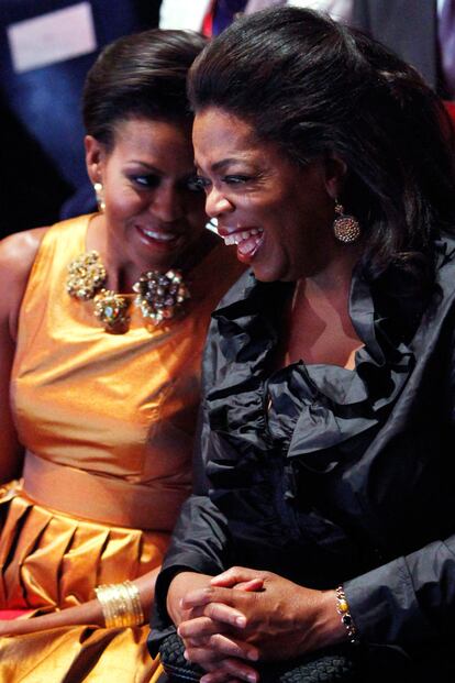 La estrella televisiva Oprah Winfrey se ha convertido en confidente de Michelle Obama.