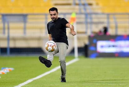 Xavi, durante un encuentro de esta temporada al mando del Al Saad.