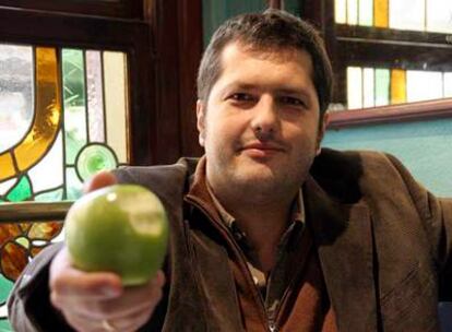 Jesús Rodríguez, en un bar de Zaragoza.