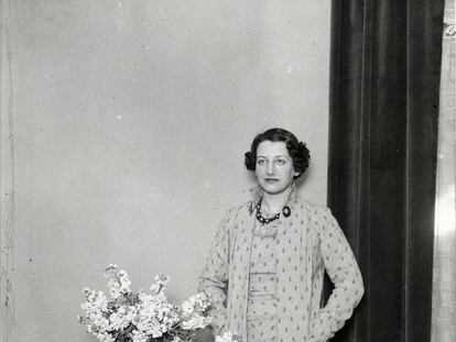 L'ecriptora Elvira Augusta Lewi al Lyceum Club, en una imatge de l'Arxiu Fotogràfic de Barcelona.