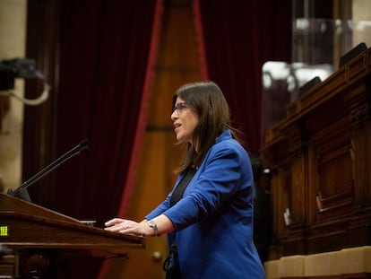 Gemma Geis, en una intervención el pasado mes de febrero en el Parlament.