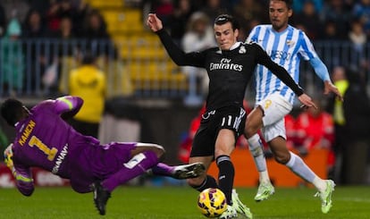 Bale, en el partido contra el M&aacute;laga.