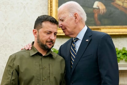 Joe Biden and Volodymyr Zelensky