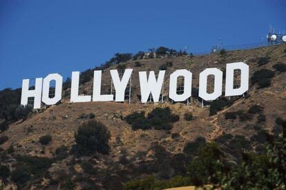 El letrero de Hollywood en Los Ángeles (California).