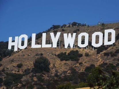 El letrero de Hollywood en Los Ángeles (California).