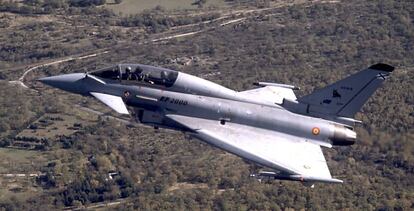 Imagen del avi&oacute;n de combate Eurofighter.