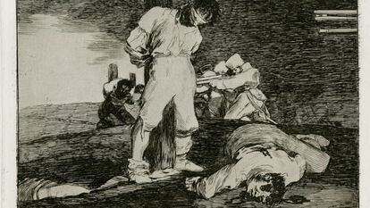 Primera edición de 'Desastres de la guerra 15': 'Y no hay remedio', de Francisco de Goya (h. 1810-1814).