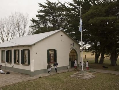 Uma escola rural na província de Buenos Aires.