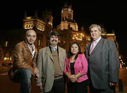 De izquierda a derecha, Julián Fontalvo (Colombia), Aldo González (Chile), Marisol Toapanta (Ecuador) y José Luis Sosa (Uruguay).