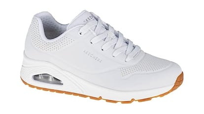 Zapatillas para mujer Skechers Uno blancas con plataforma y oferta por Amazon Prime Day 2023