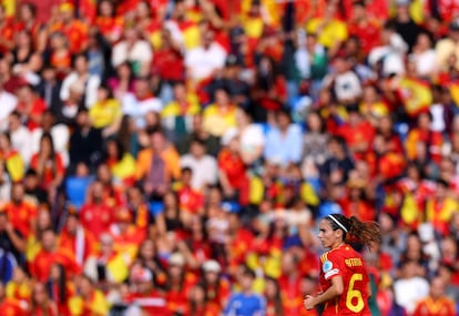 Aitana Bonmatí, durante el partido.