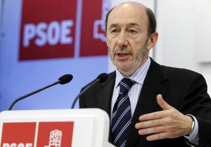 El vicepresidente primero del Gobierno y ministro del Interior, Alfredo Pérez Rubalcaba