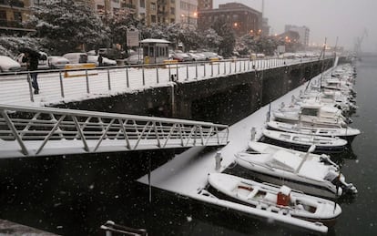 Vista del puerto de Pasajes en San Sebastián, el 28 de febrero.