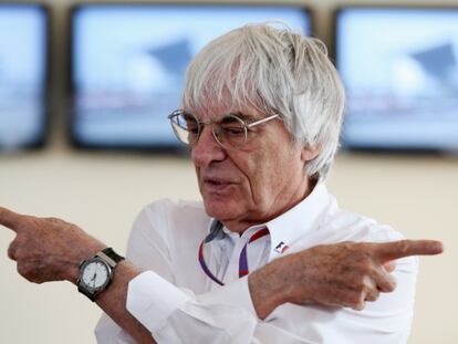 Ecclestone, en el Gran Premio de India de 2012.